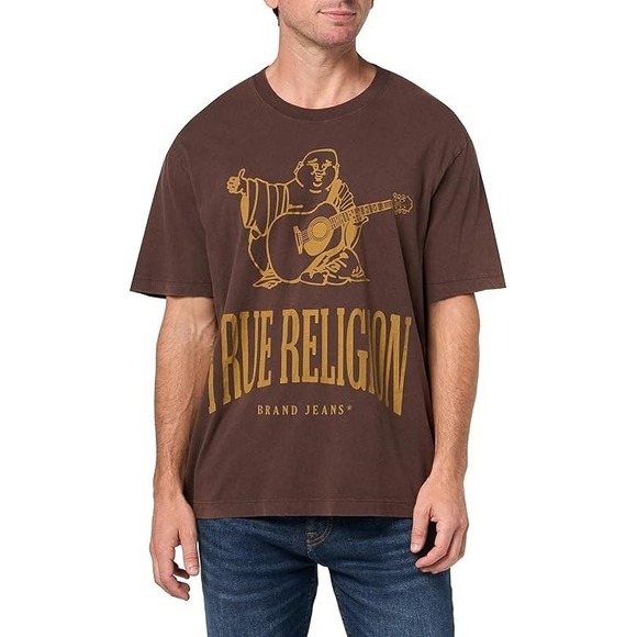 True Religion Other - True Religion Men's XL Crackle Vintage Tee Coffee Bean